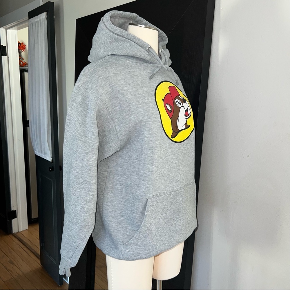 Buc-ee’s Unisex Gray Pullover Hoodie - Size Small - Picture 3 of 7